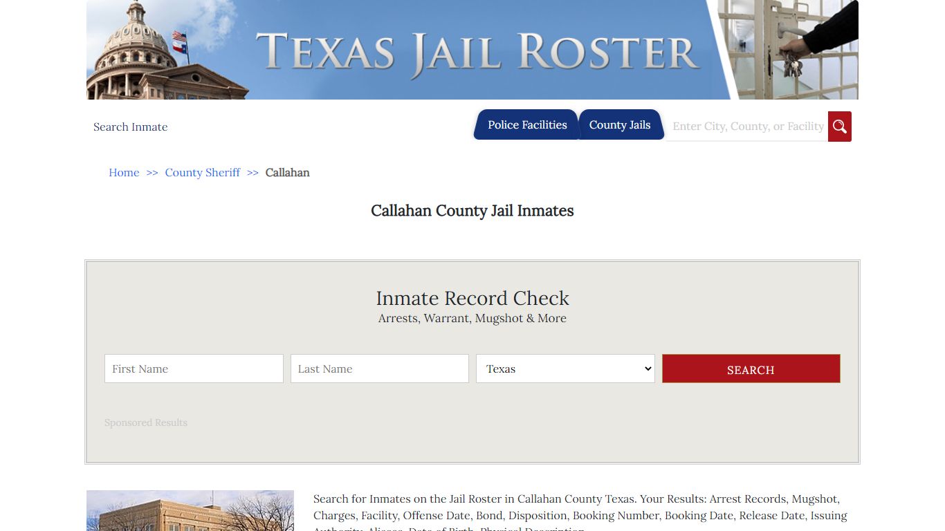 Callahan County Jail Inmates - Jail Roster Search