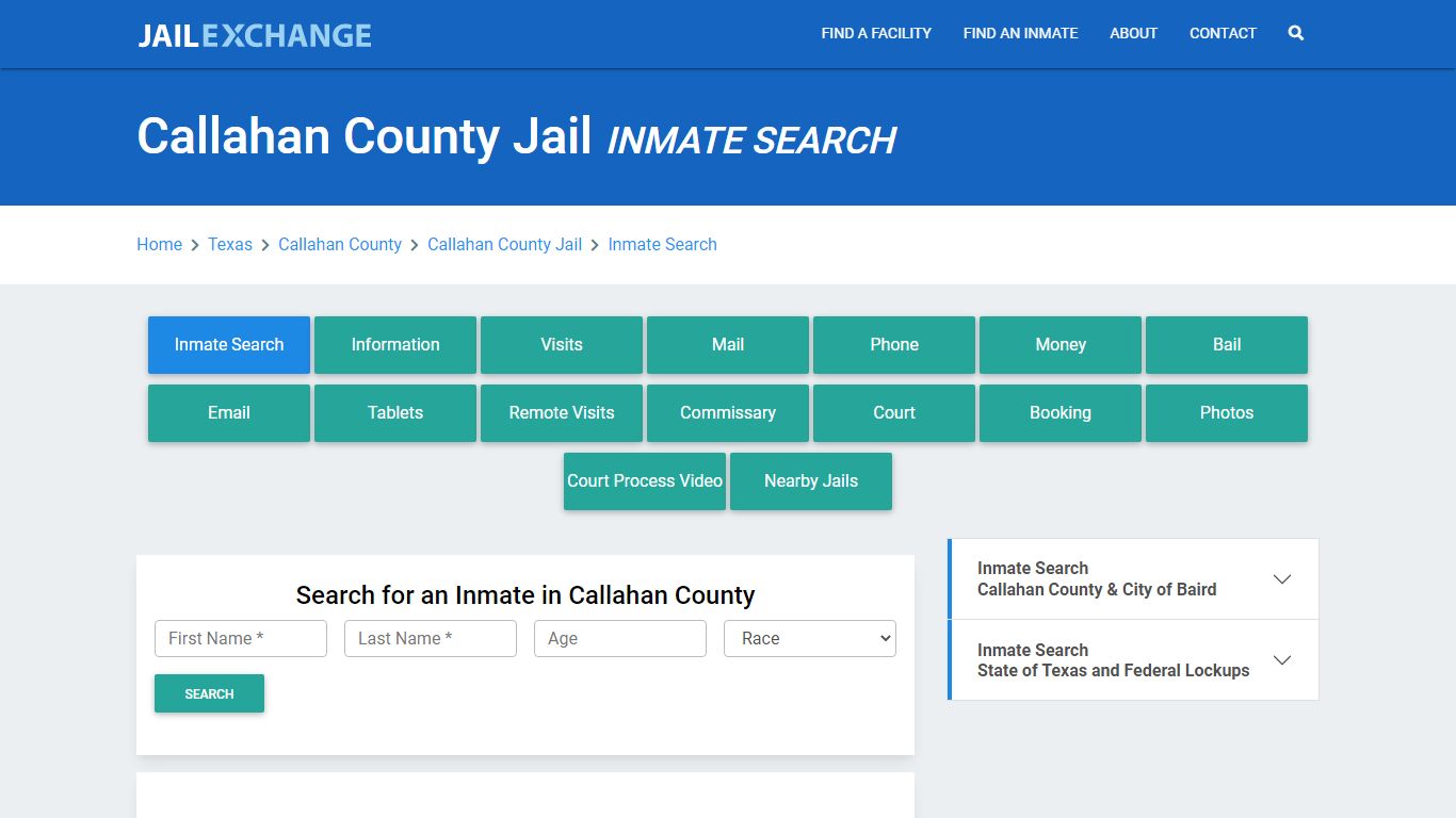 Callahan County Jail, TX Inmate Search: Roster & Mugshots